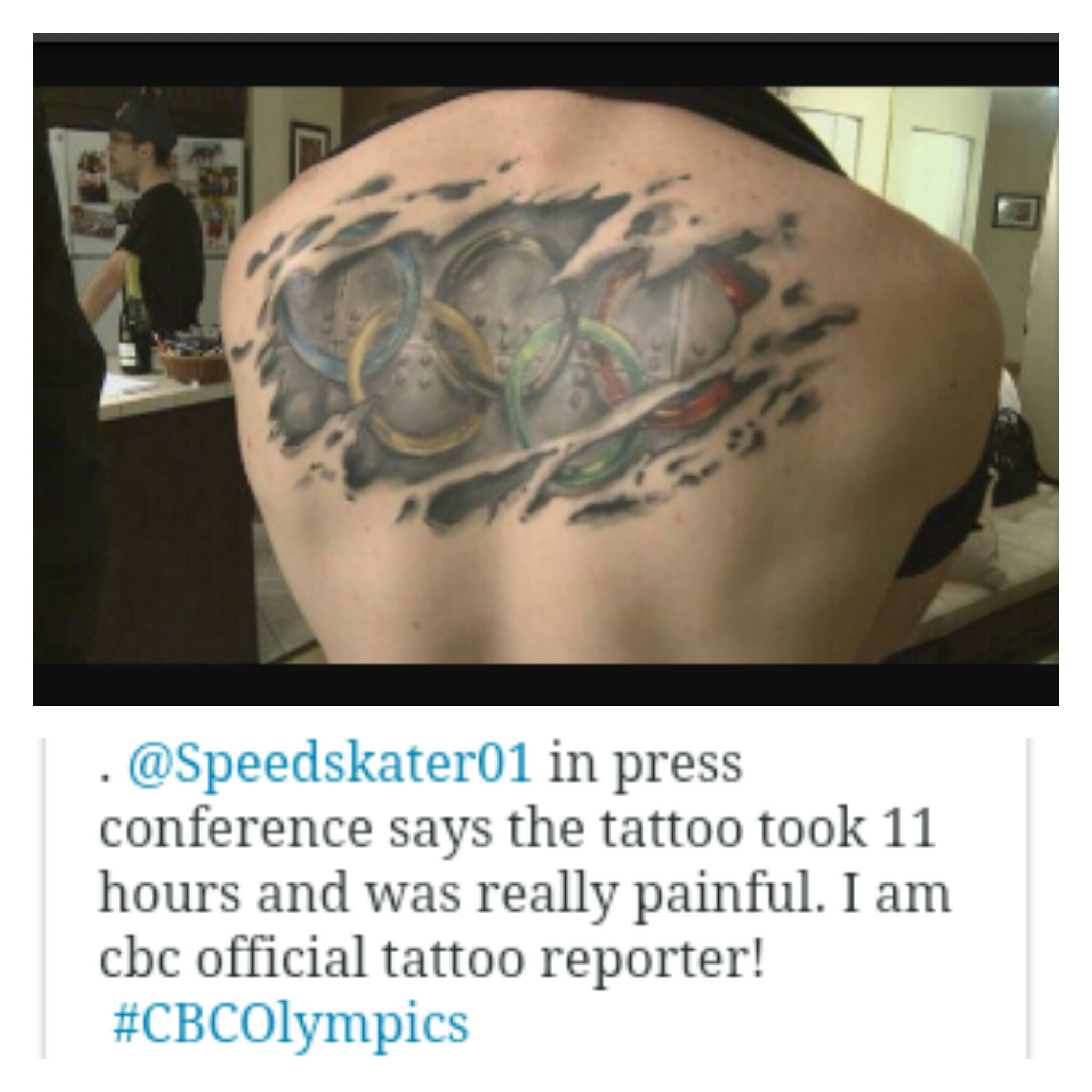 Olympian Clark Burckle's Olympic Tattoo